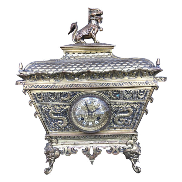 19th century Chinese bronze clock