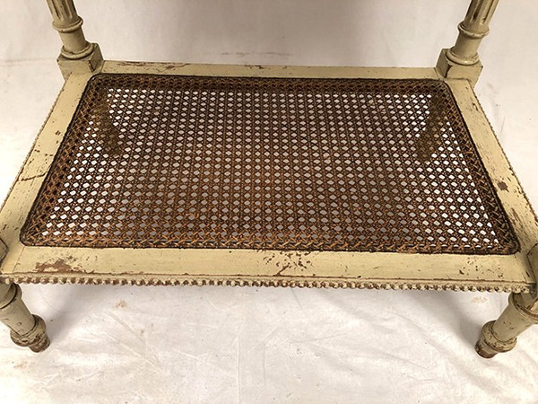 Desserte de style Louis XVI, bois laqué crème, circa 1900