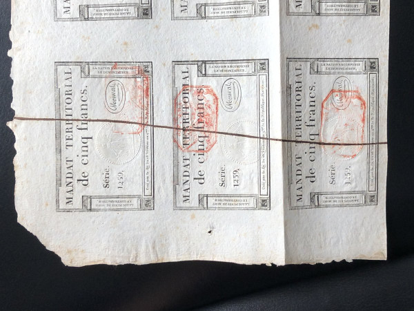Mandat Territoriaux - 6 X 5 Francs 1796