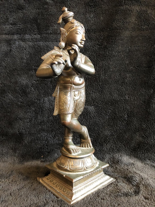 Alte Shiva-Statuette aus Bronze, 19. Jahrhundert
