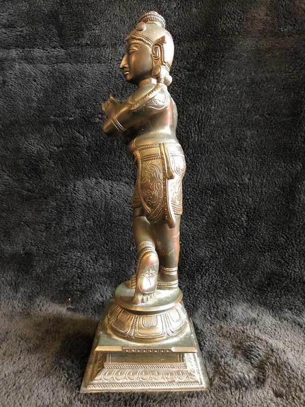 Alte Shiva-Statuette aus Bronze, 19. Jahrhundert