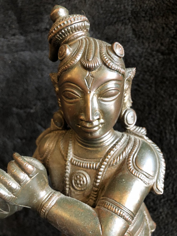 Alte Shiva-Statuette aus Bronze, 19. Jahrhundert