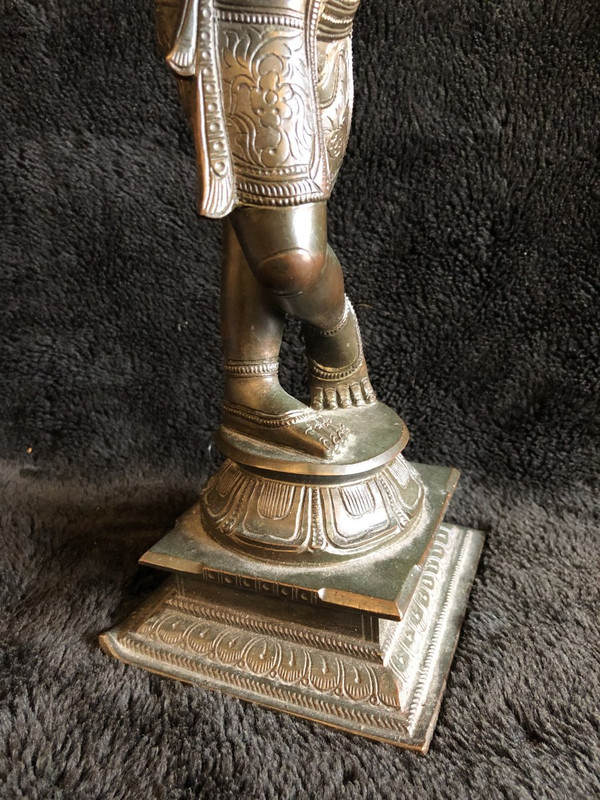 Alte Shiva-Statuette aus Bronze, 19. Jahrhundert