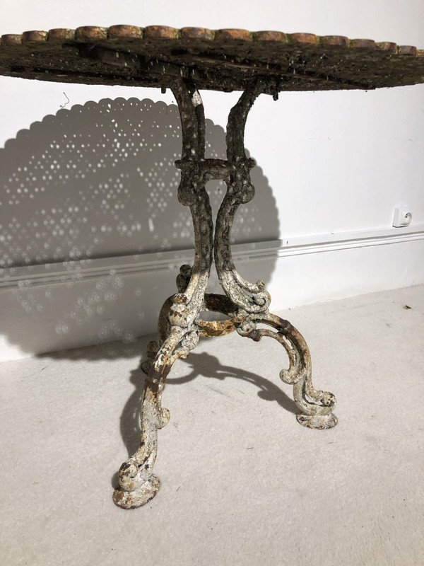 Gueridon-table En Fonte De Jardin End XIXéme