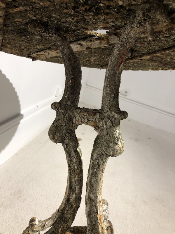 Gueridon-table En Fonte De Jardin End XIXéme