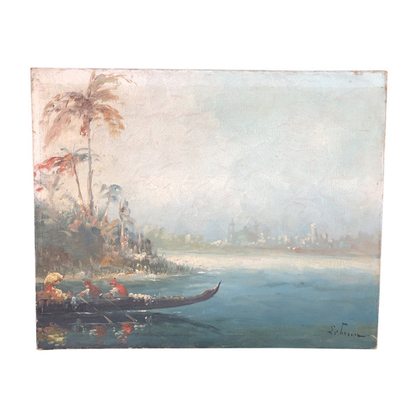 Peinture Sur Toile Vue Du Bosphore Fin XIXéme