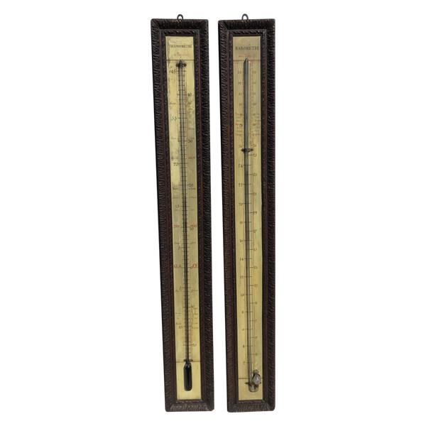 Pair Of Barometer - Thermometer