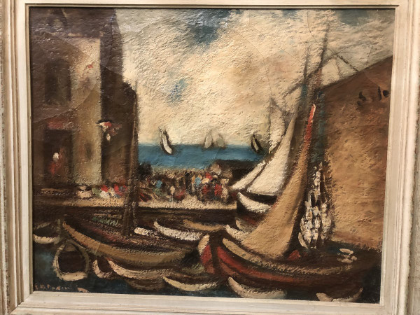 Peinture Sur Toile école Du XXe - Le Port