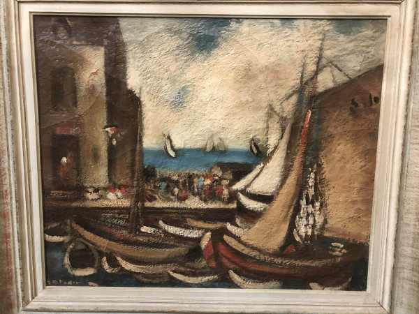 Peinture Sur Toile école Du XXe - Le Port
