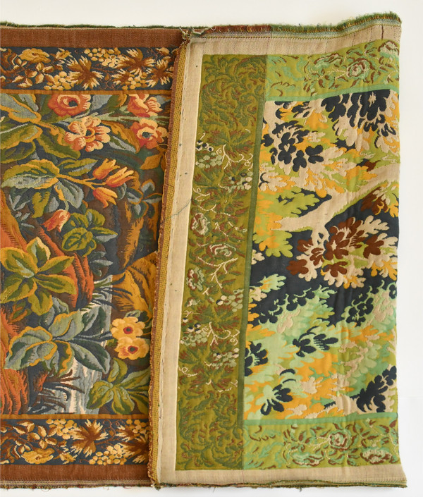Tapestry depicting a green landscape