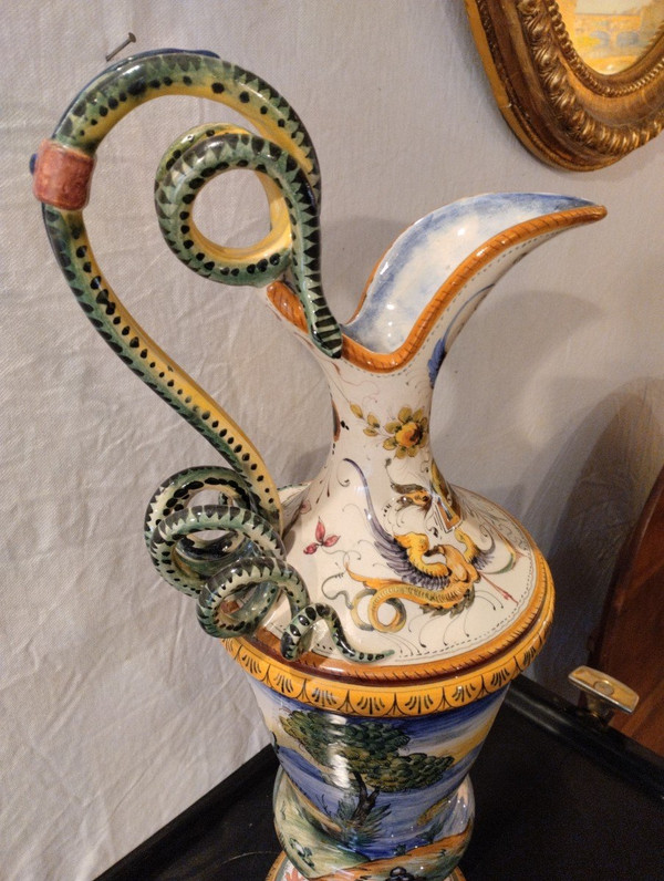 Ewer - Earthenware - Majolica - V. 1880.