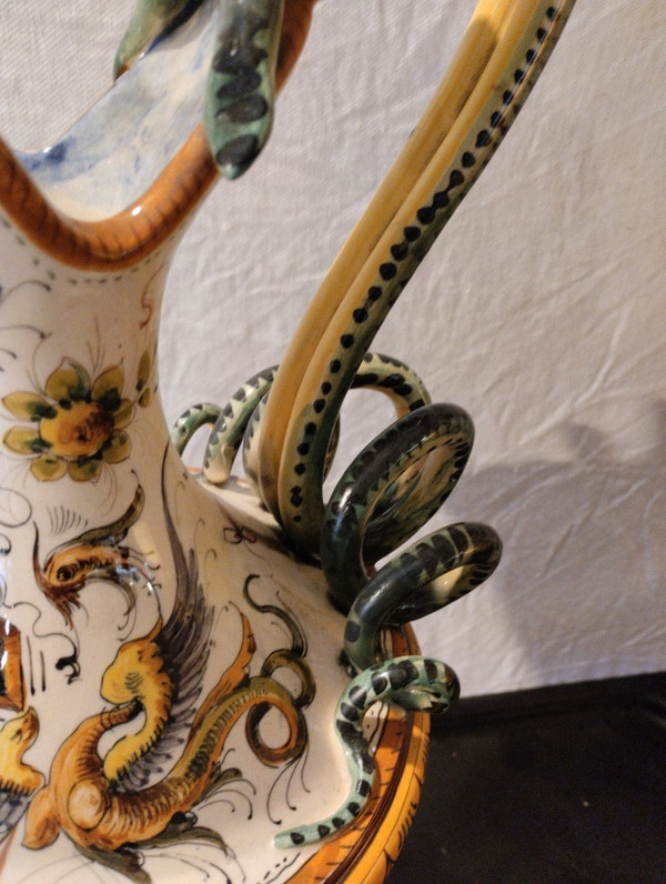 Ewer - Earthenware - Majolica - V. 1880.