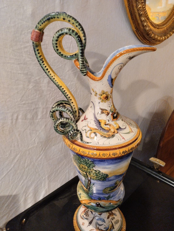 Ewer - Earthenware - Majolica - V. 1880.