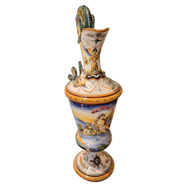 Ewer - Earthenware - Majolica - V. 1880.