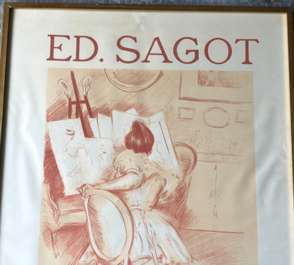 Paul César Helleu - Zeichnende Frau - Ed. Sagot Um 1900