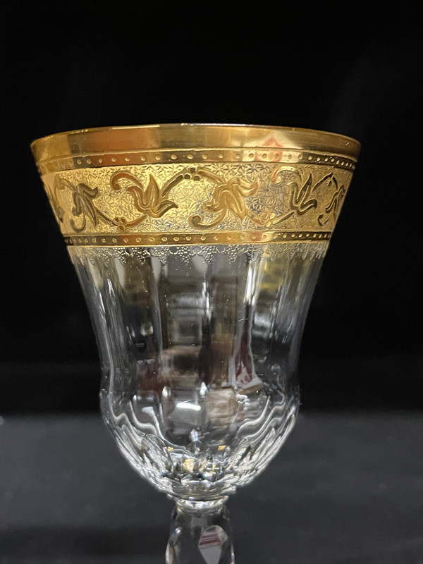 Saint Louis - Modell Callot Cristal Doré 2 Weingläser H: 14,5 Cm Thistle