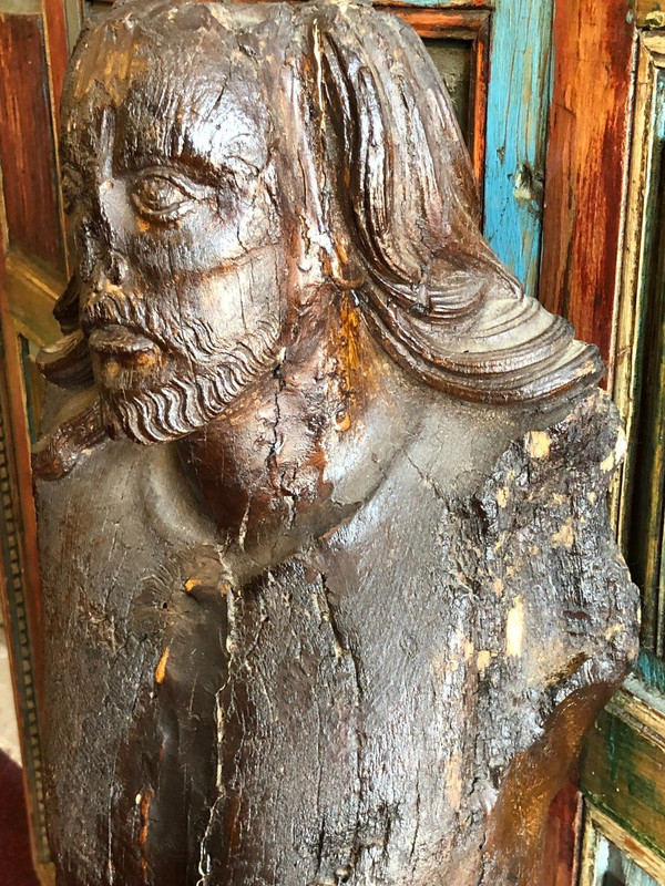 Grande Cristo ligneo Inizi del XVI secolo Altezza 130 cm