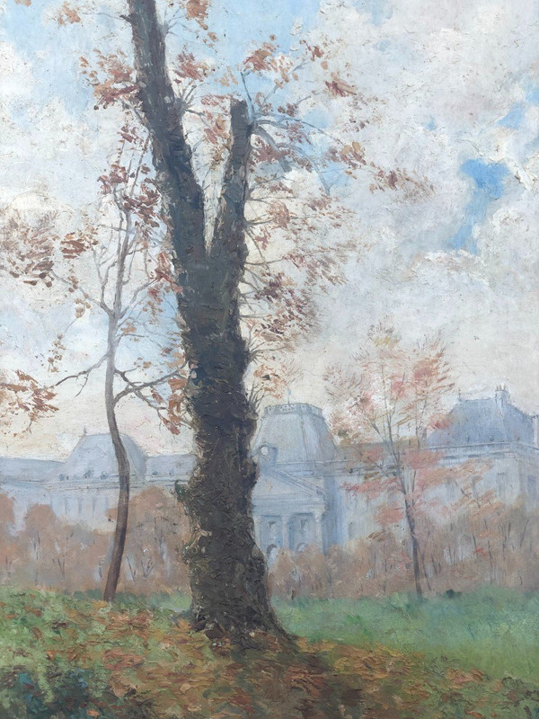 Gemälde – Gemälde auf Tafelansicht des Château De Fontainebleau