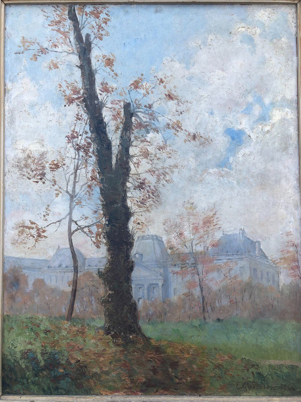 Gemälde – Gemälde auf Tafelansicht des Château De Fontainebleau