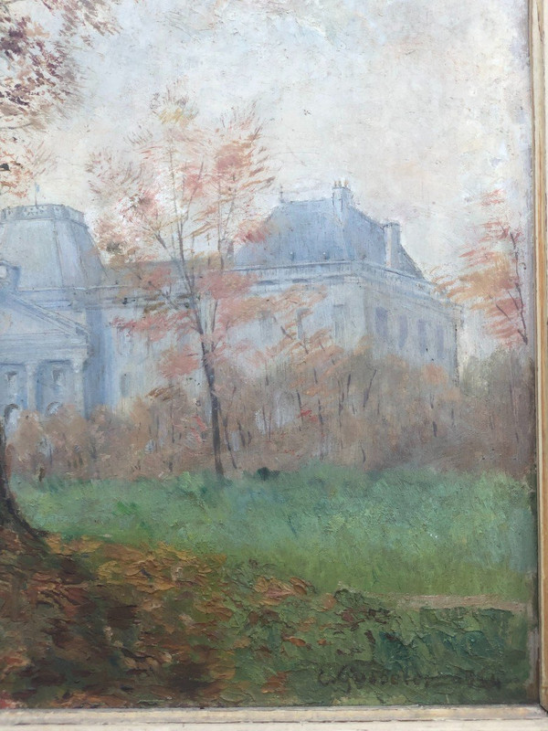 Gemälde – Gemälde auf Tafelansicht des Château De Fontainebleau