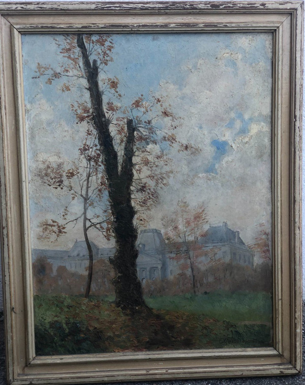 Gemälde – Gemälde auf Tafelansicht des Château De Fontainebleau
