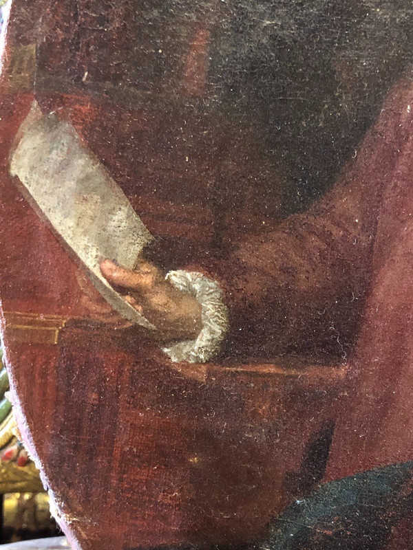Umkreis von Johann Georg Ziesenis (1716-1776) Porträt eines Mannes in seinem Kabinett