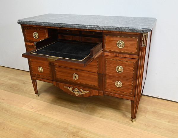 Importante Commode Écritoire en Bois précieux, époque Louis XVI – XVIIIe