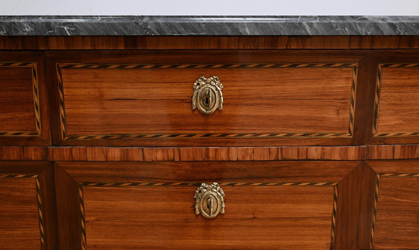 Importante Commode Écritoire en Bois précieux, époque Louis XVI – XVIIIe