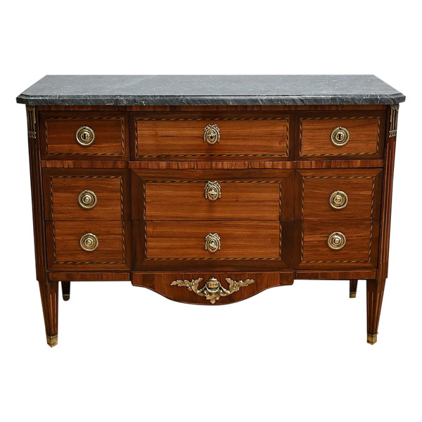 Importante Commode Écritoire en Bois précieux, époque Louis XVI – XVIIIe