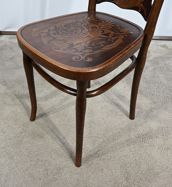 Suite of 4 Curved Beech Chairs, n°67 by Jacob & Josef Kohn - 1900
