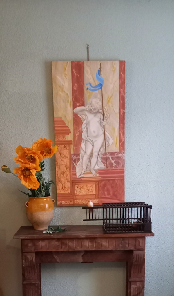 Acrylgemälde auf Leinwand/ Das Erwachen des Engels