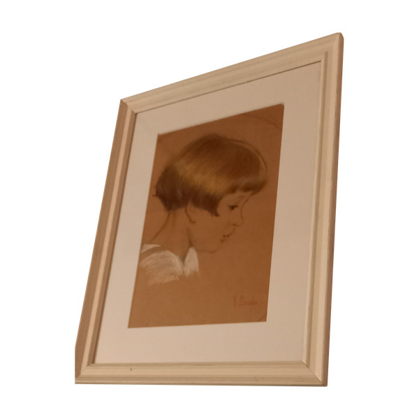 Ritratto di ragazza di profilo / Yvonne Brudo XX secolo