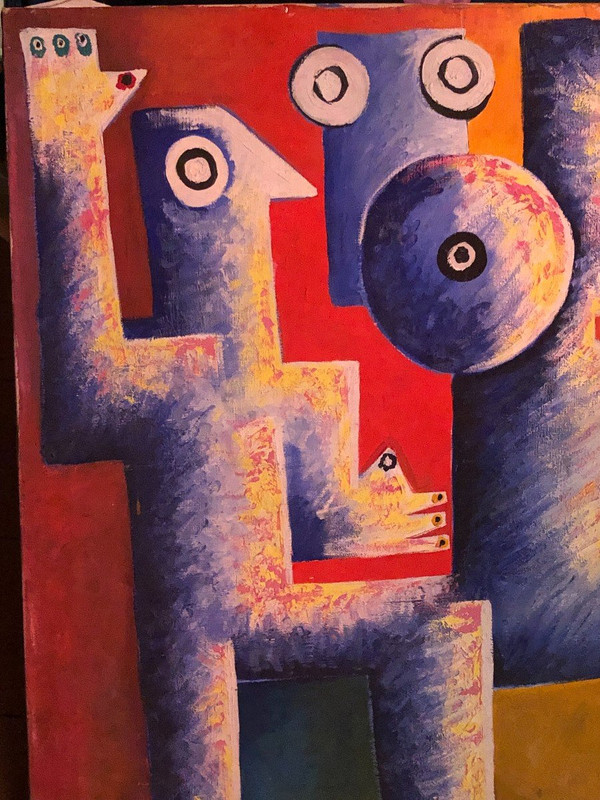 Painting - Oil On Canvas Abstract 1985