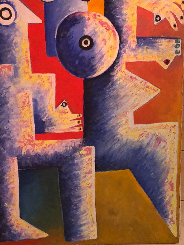 Painting - Oil On Canvas Abstract 1985