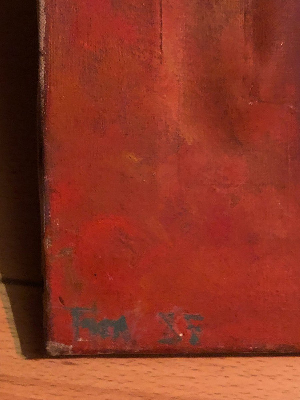Painting - Oil On Canvas Abstract 1985