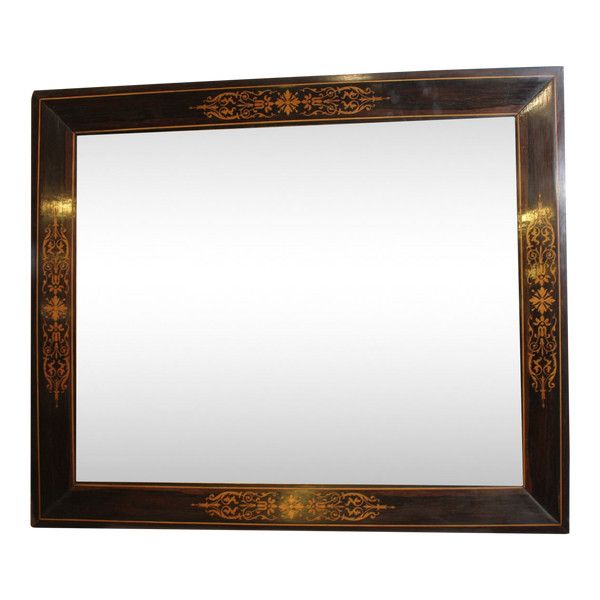 "Specchio Charles X in palissandro e intarsio 72 X 86 Cm" (72 X 86 Cm)