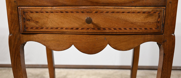 Small Chiffonnière Chest of Drawers in Walnut, Louis XV style - late 19th century
