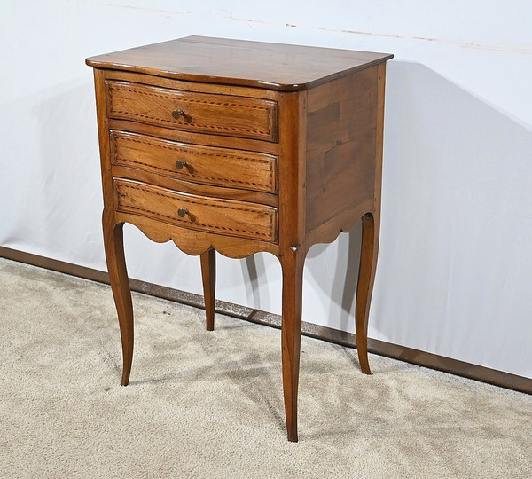 Small Chiffonnière Chest of Drawers in Walnut, Louis XV style - late 19th century