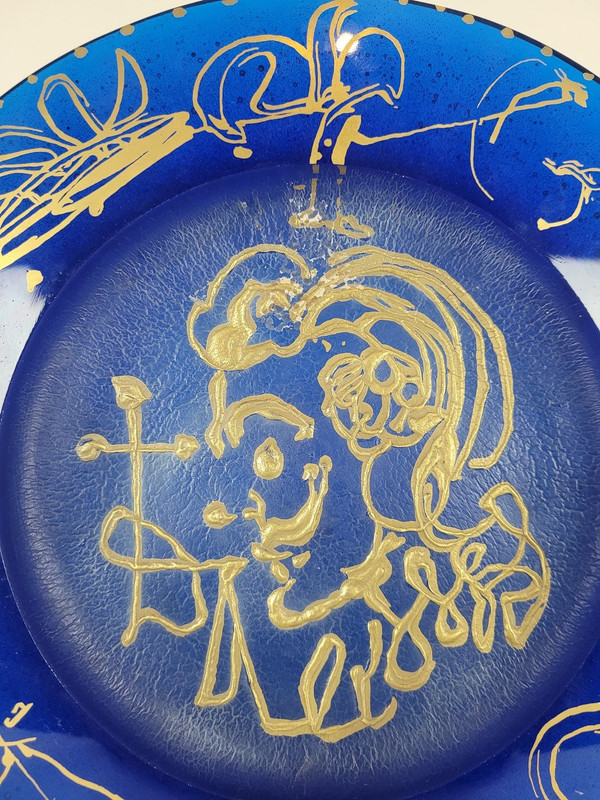 La Triomphale, Plate signed Dali Et Daum, 20th century
