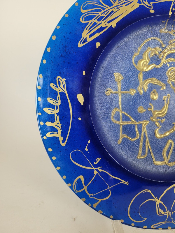 La Triomphale, Plate signed Dali Et Daum, 20th century