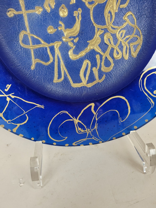 La Triomphale, Plate signed Dali Et Daum, 20th century