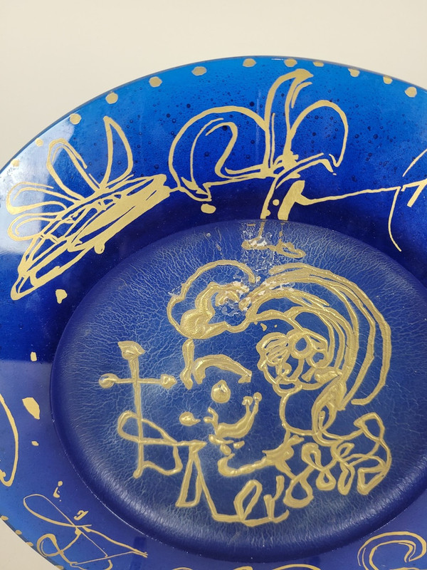 La Triomphale, Plate signed Dali Et Daum, 20th century