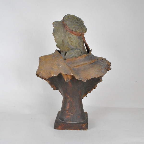Stellmacher, Busto in Terracotta, Arabo, XIX Secolo