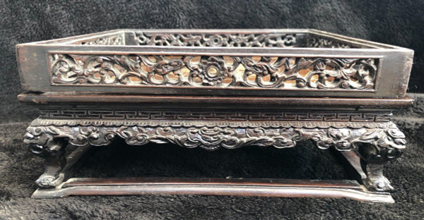 Scholar's Table Or Wooden Tray Inlaid With Mother-of-pearl Indochina 19th