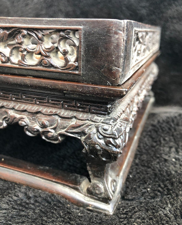 Scholar's Table Or Wooden Tray Inlaid With Mother-of-pearl Indochina 19th