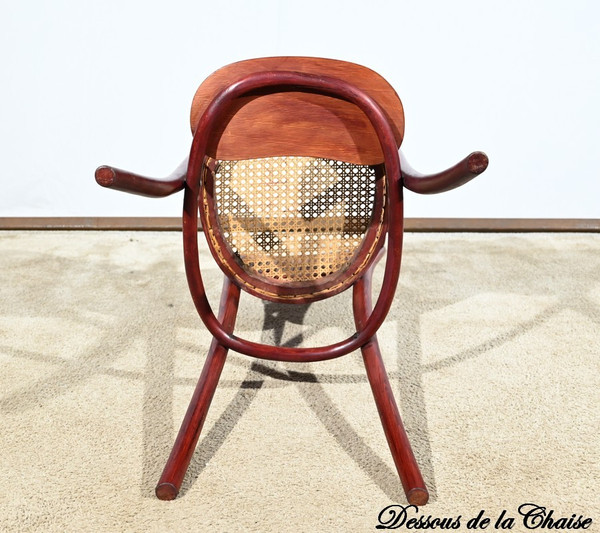 Seggiolone in faggio n°12303, timbro Thonet - Inizio XX secolo