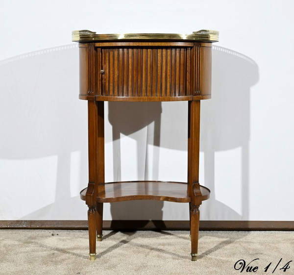 Petite Table Tambour en Acajou, style Louis XVI – Début XXe