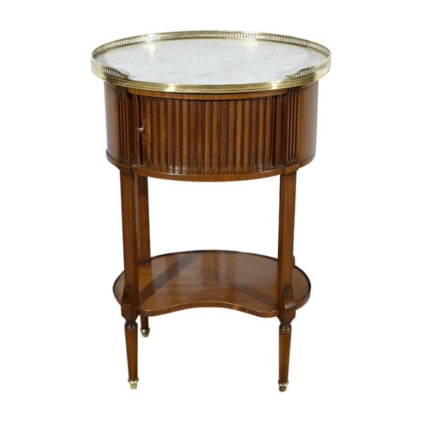 Petite Table Tambour en Acajou, style Louis XVI – Début XXe