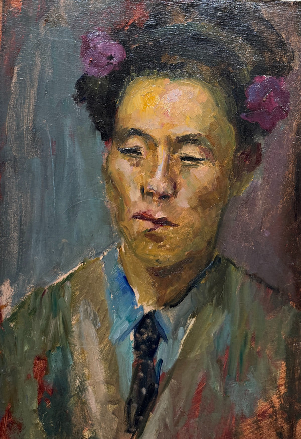Dominic Avetrani (1895-1976) - Portrait d'Homme Asiatique, 1919