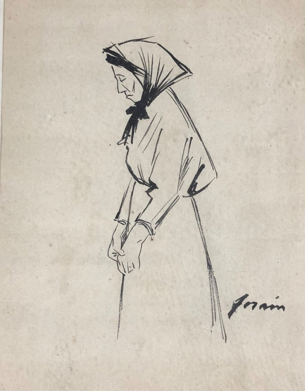 Jean-louis Forain (1852-1931) Due disegni a inchiostro di china